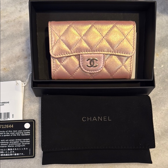 CHANEL Handbags - Chanel Pink Quilted Leather Wallet